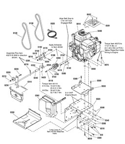Engine And Frame Group Diagram and Parts List for 1695646-LP18980-827E 2009 Briggs and Stratton Snow Blower